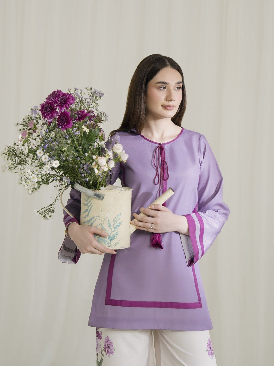 Lila Bloom – Lavender 3-Piece Dress (Stitched)