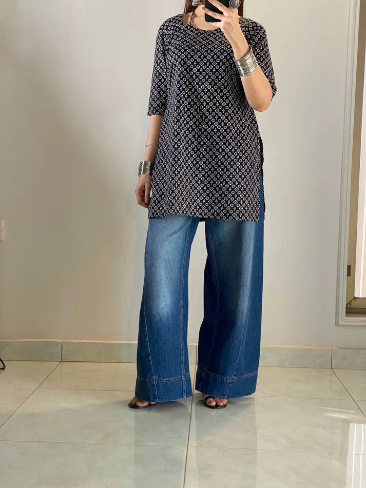 Fatti - 2 Piece Printed Stitched Dress